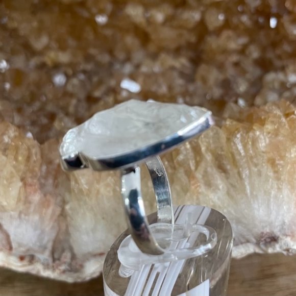 🚫SOLD🚫Unique Natural Raw Clear Quartz Arrowhead Ring. Size 7.5 - Picture 4 of 7